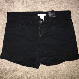 Black Denim Shorts